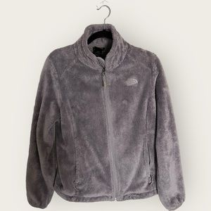 The North Face Fleece‎ Jacket Women's M Silver Gray Warm Full Zip PLEASE READ!✅